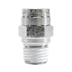 20632Nic - Nickel-Plated Brass Male Adapter - 6Mm Push-To-Connect To 1/8 In Male Bspt 1