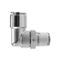 20656Nic - 10Mm Push-To-Connect X 1/4In Male Bspt Nickel-Plated Brass 90-Degree Swivel Elbow 1