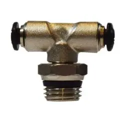 20691N - 8 Mm X 8 Mm Push-To-Connect Brass Swivel Branch Tee With 1/2-In Male Global Thread 1