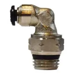 20708N - Brass 90-Degree Swivel Elbow Fitting 4 Mm X 1/8 In, Nickel-Plated, 290 Psi 1