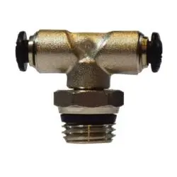 20719N - 14 Mm X 14 Mm X 1/2 In Brass Swivel Branch Tee With Nickel-Plated Finish 1