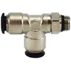 20720N - 4 Mm X 1/4-In Brass Swivel Run Tee With Push-To-Connect Fittings 1
