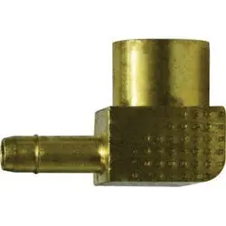 21133 - Brass 90-Degree Elbow Fitting - 1/4 In Hose Barb To 1/8 In Female Pipe Threads 1