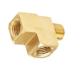 23750X6 - 3/8-In X 3/8-In X 3/8-In Brass Sae Pattern Pipe Street Tee Fitting 1