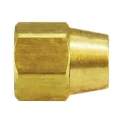 24002 - 3/16 In Compression Long Hex Nut, Brass, 0.43 In Hex Size, 0.62 In Length, 400 Psi 1
