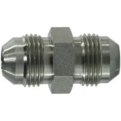 240344 - Steel Jic Tube Union, 1/4-In Male Jic X 1/4-In Male Jic, 5000 Psi, 375°F 1