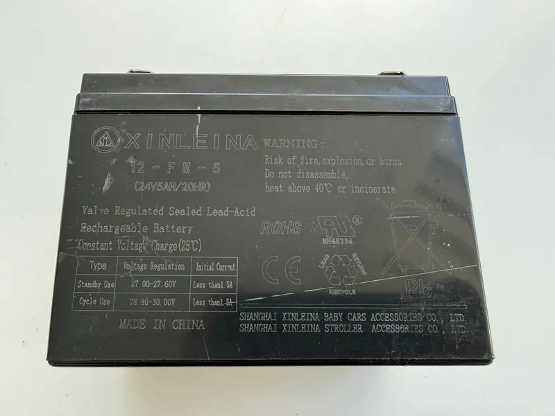 24V 5Ah 12Fm5 Replacement Battery For Kids Ride On 1