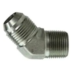250362 - 45-Degree Elbow, Male Jic X Male Nptf, Steel Fitting For Fluid Transfer 1