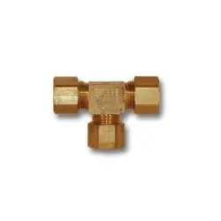 264X5 - 5/16 In Compression Brass Barstock Tee Fitting For Tubing 1