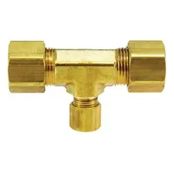 27102 - 3/16 In Compression Self-Align Tee Fitting In Durable Brass 1