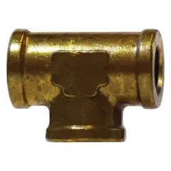 28046 - 1/2-In X 1/2-In X 3/8-In Brass Forged Reducing Tee With Female Nptf Connections 1