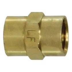 28058Lf - 1/8-In X 1/8-In Lead-Free Brass Coupling, Hex Size 0.56 In, Length 3/4 In 1