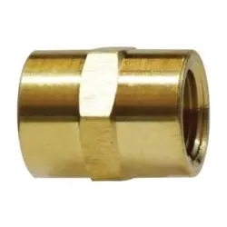 28059L - Brass Light Pattern Pipe Coupling, 1/4-In Female Nptf X 1/4-In Female Nptf, 1200 Psi 1