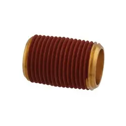 28133Vs - 3/8-In X 3/8-In Brass Close Pipe Nipple With Sealant, Nptf Connections 1
