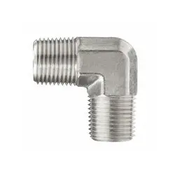 28267N - Brass 90-Degree Male Elbow Fitting - 1/4-In Male Nptf X 1/4-In Male Nptf, Nickel-Plated 1