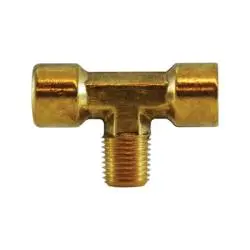 28282F - Brass Forged Male Branch Tee, 1/4-In Nptf X 1/4-In Nptf X 1/4-In Nptf, 1200 Psi 1