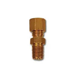 282X2x1 - Brass Split Sleeve Connector With Nut For 1/8 In Od X 1/16 In Mpt, 150 Psi, -40 To 220°F 1