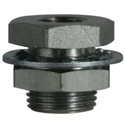 28307 - 1/4 In Fip X 1/4 In Fip Brass And Steel Bulkhead Coupling, 1-1/2 In Length 1