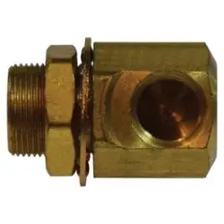 28348 - 2-5/16 In Brass Bulkhead Clamping Stud Elbow Fnptf For 3/8 In Tube Od 1