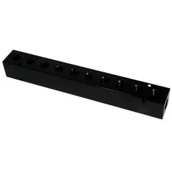 28456 - 10 Port Aluminum Manifold - 1/4 In Inlet, 1/8 In Fpt Outlet, Black Anodized Finish 1