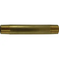 28486Lf - 1/4 In Mpt X 1/4 In Mpt Lead-Free Brass Pipe Nipple, 6 In Long 1