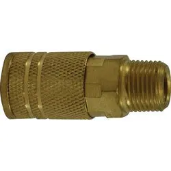 28553 - 1/4-In Body Brass Male Coupler With 3/8-In Male Npt Connection, 250 Psi Max Pressure 1