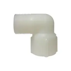 28720W - 1/4 In X 1/4 In Nylon 90 Degree Street Elbow Fitting, 125 Psi, -40 To 200°F 1