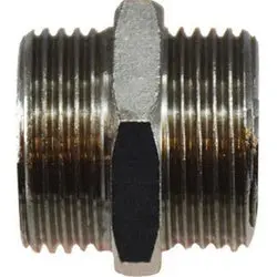 28811 - 3/4-In Male Bspp Steel Hex Nipple Fitting With Nickel-Plated Finish 1