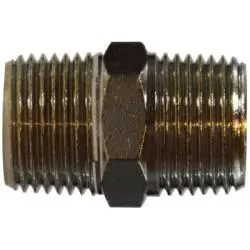 28832 - Brass Hex Nipple, 3/4-In Male Bsp X 1/2-In Male Bsp, Nickel Plated 1