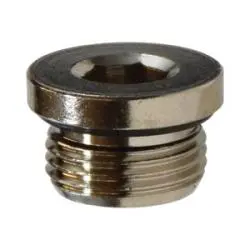 28837 - 3/8 In Bspp Brass Countersunk Sealed Plug With Nickel-Plated Finish 1