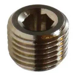 28841 - Brass Countersunk Hex Plug 1/4-In Bspt - Durable Nickel-Plated Finish 1