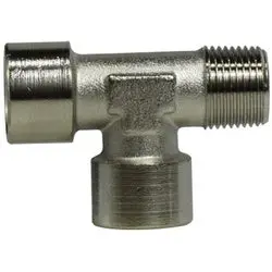 28948 - 1/4-In Male Bspp Brass Run Tee With Nickel-Plated Finish 1