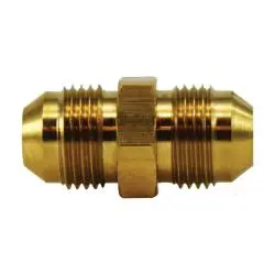 28970 - 1/2-In Male Jic Flared Straight Tube Union, Brass, 1.62 In Long, Hex Size 0.81 In, 3250 Psi 1