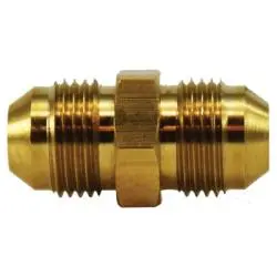28972 - 1-In Male Jic Flared Brass Straight Tube Union, 2-1/4 In Length, 1.38 In Hex Size 1