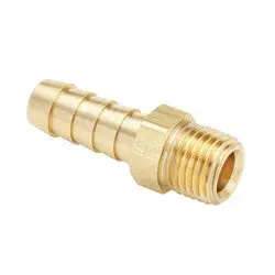 29-84 - Brass Rigid Adapter, 1/2-In Hose Barb X 1/4-In Male Nptf, 1.72 In Length 1