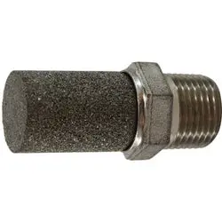 300033 - 1/4 In Mpt Muffler, 303 Stainless Steel, Max Pressure 300 Psi 1