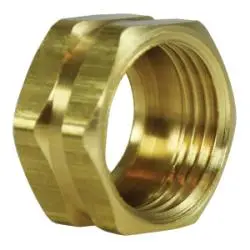 30022 - 3/4 In Fght/Fgh Brass Cut Hex Nut, 0.62 In Length, 1.18 In Hex Size 1