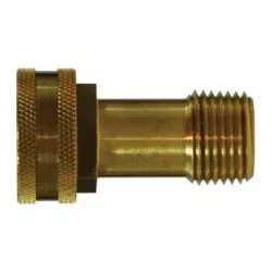 30049 - Brass Straight Swivel Adapter 3/4" Fgh X 1/2" Mnptf, 2.06" Length, 0.87" Hex 1