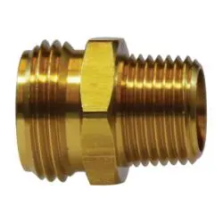 30063Be - 3/4-In Mgh X 3/4-In Mnptf Brass Straight Rigid Adapter For Garden Hoses 1