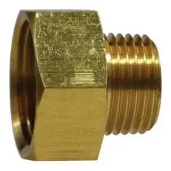 30093L - 3/4-In Fgh X 3/4-In Mnptf Brass Straight Rigid Adapter, 1.22-In Length 1