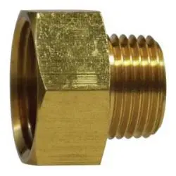 30094 - 3/4-In Fgh X 3/4-In Mnptf Brass Straight Rigid Adapter With Hex Size 1.18 In 1