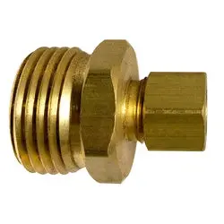 30136 - 3/8 In Compression To 3/4 In Male Garden Hose Brass Adapter, 1.525 In Long 1