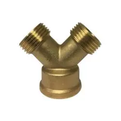30140 - Cast Brass Wye Connector 3/4-In Fgh X 3/4-In Mgh X 3/4-In Mgh 1