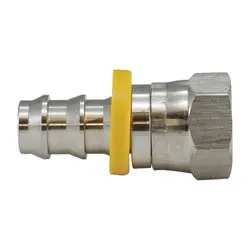 30230Ss - 1/4 In Push-On Hose Barb To 1/4 In Female Sae 45/37 Deg Jic Swivel Adapter, 316 Stainless Steel 1