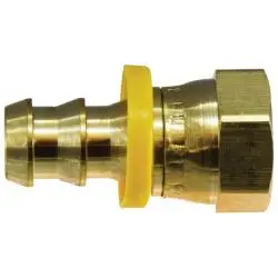 30231 - 1/4-In Push-On Hose Barbed X 5/16-In Female Sae Swivel Brass Adapter 1
