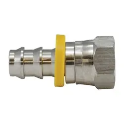 30234Ss - 1/2 In Push-On Hose Barb X 1/2 In Female Sae 45/37 Jic Swivel Adapter, 316 Stainless Steel 1