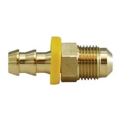 30246 - Brass 5/8 In Push-On Hose Barb X 5/8 In 45 Deg Male Flared Adapter 1