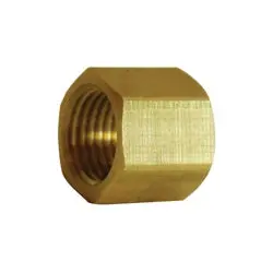 30420 - 9/16-18 Rh Unf Brass Welding Hose Nut, Hex Size 0.687 In, Length 0.63 In 1