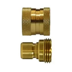 30450 - Brass Quick Disconnect Coupler Set - 3/4-In Female Coupler X 3/4-In Male Plug, 150 Psi, 35-100°F 1