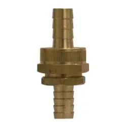 30458 - 5/8 In Barbed Hex Nut Coupling Set - Durable Brass Fitting 1